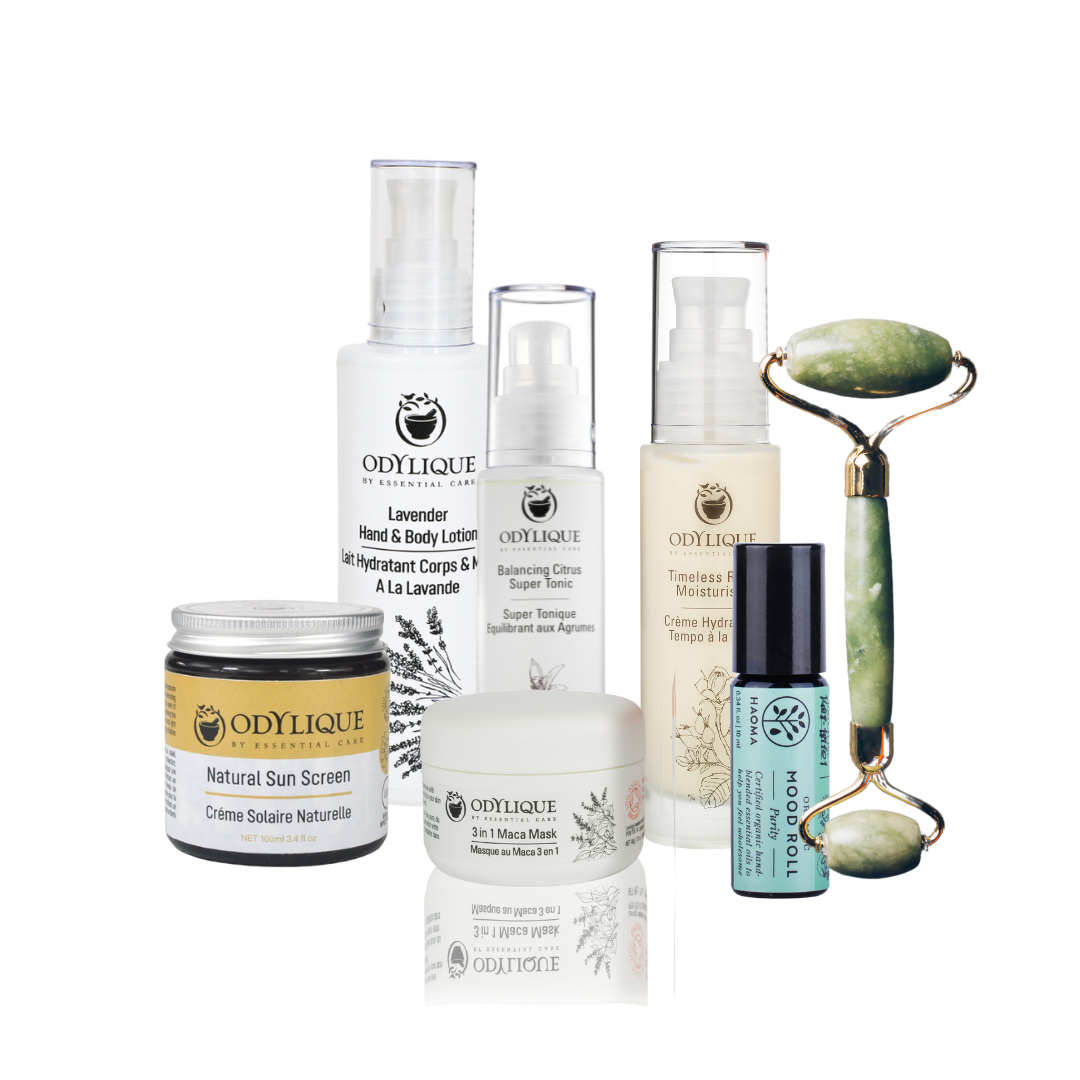 Odylique Skincare Ritual with Jade Roller Massage Tool