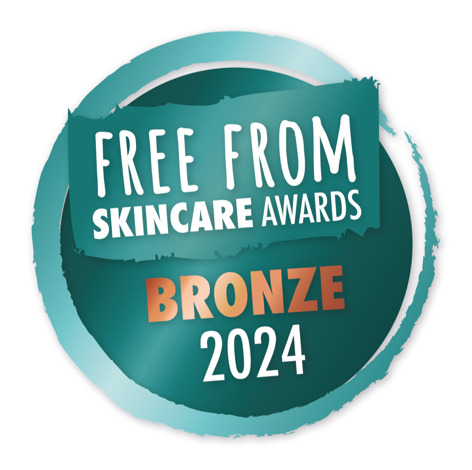 award winning natural skincare brand in the free from skincare awards 2024 bronze medal