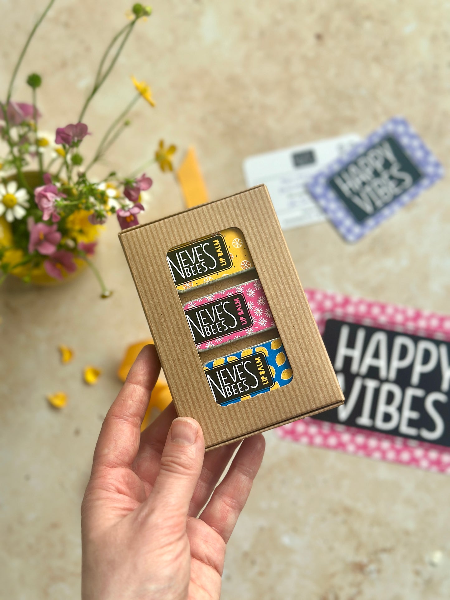 Bee Happy Beeswax Lip Balm Gift Box