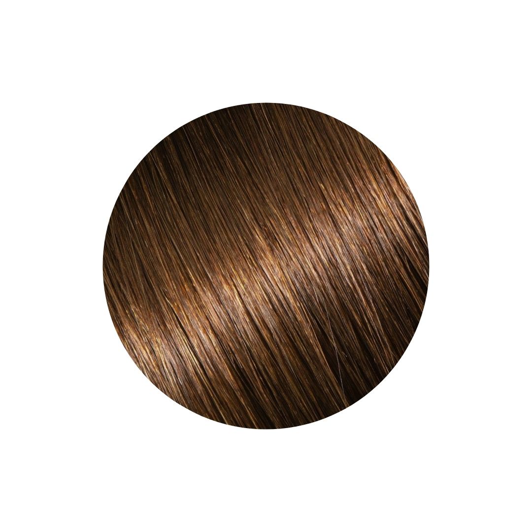 colour swatch of natural brown organic hair dye