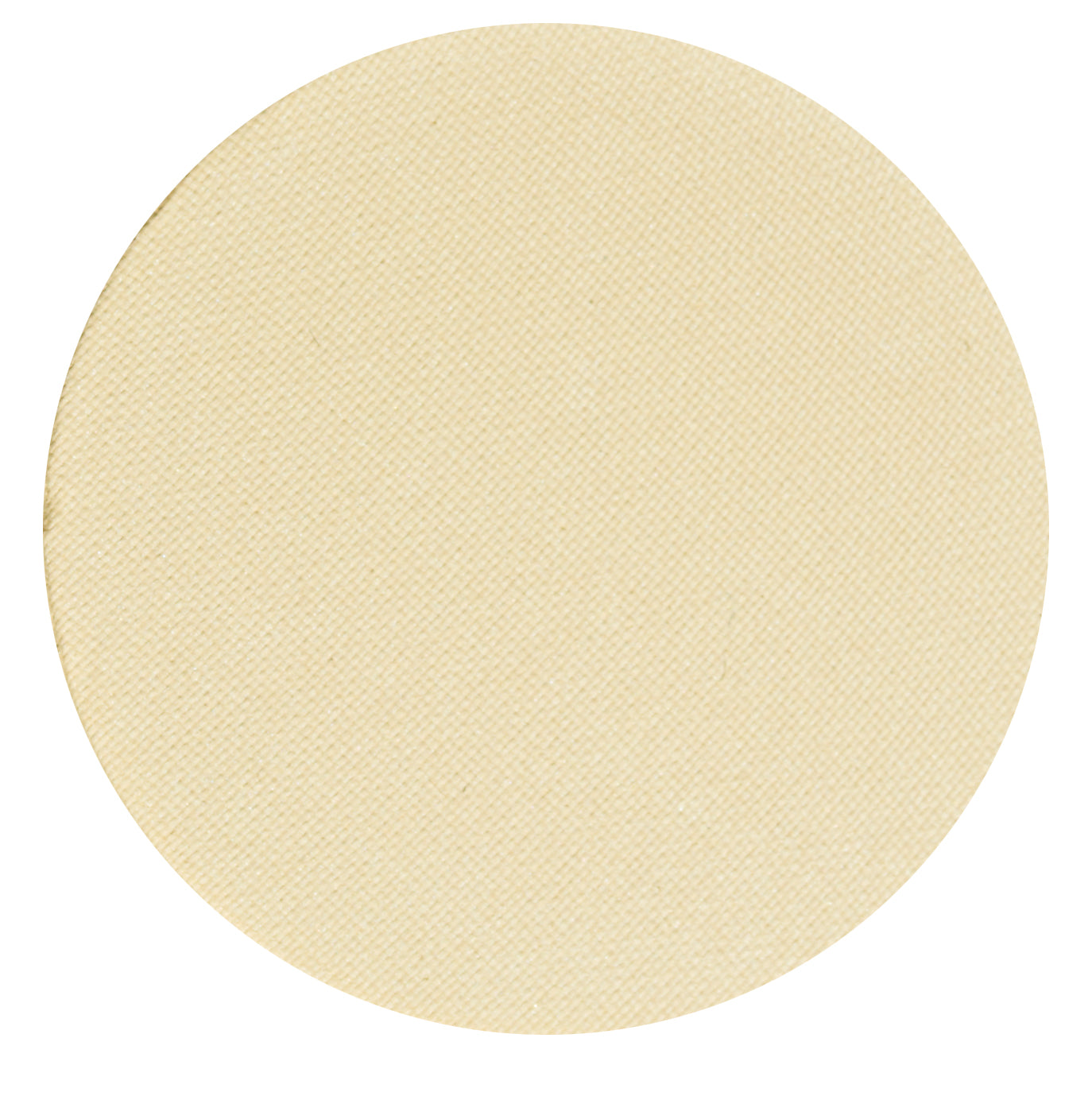 Close-up swatch of single pan Odylique organic eyeshadow in shade Sand, a versatile pale cream with soft shimmer.