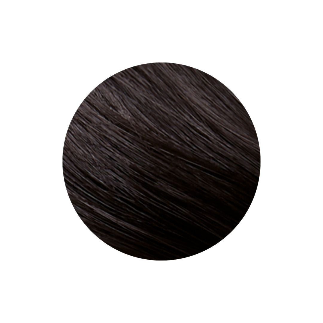 colour swatch of very dark brown natural herbal hair dye