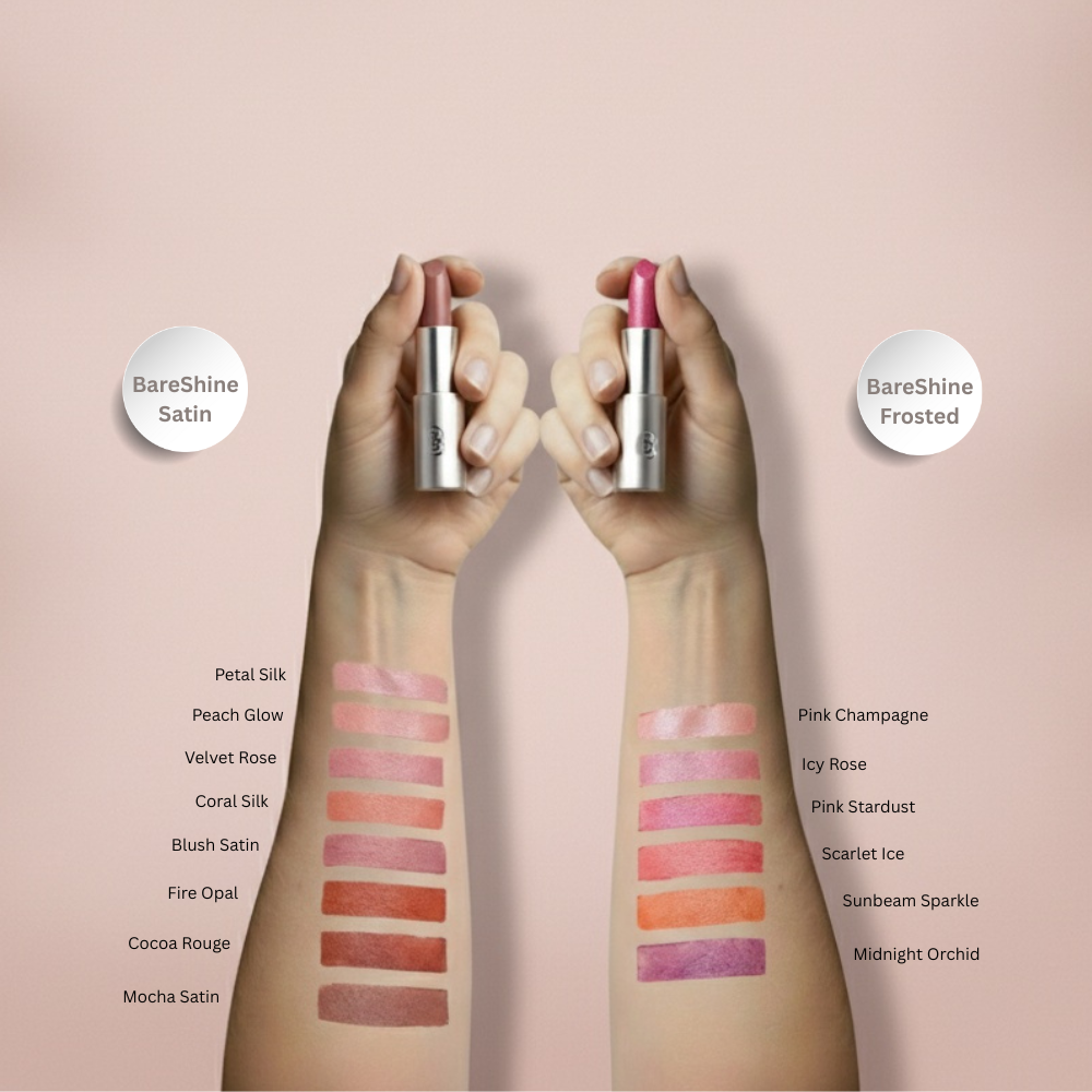 BareShine Natural Vegan Mineral Lipstick