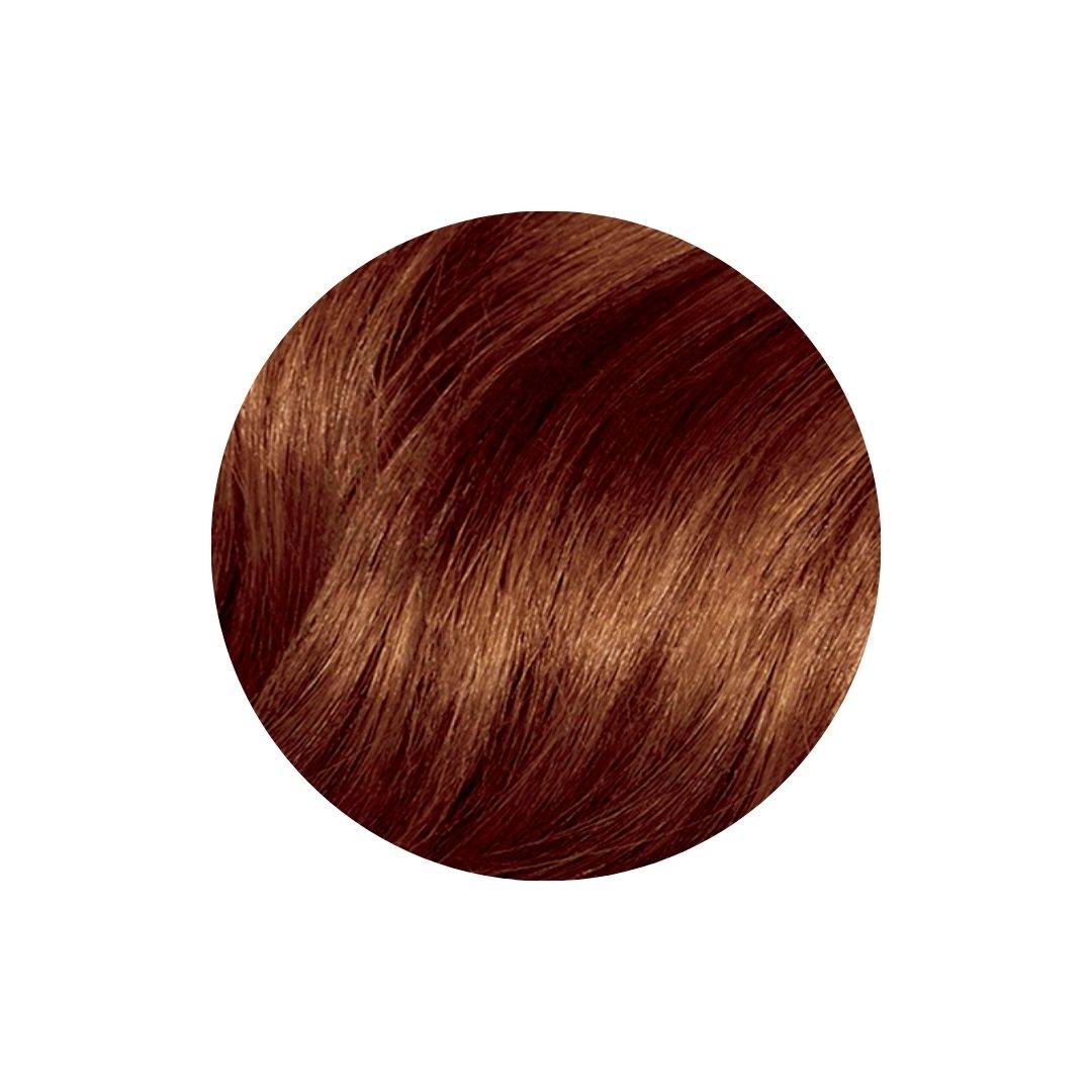 colour swatch of auburn natural organic hair dye