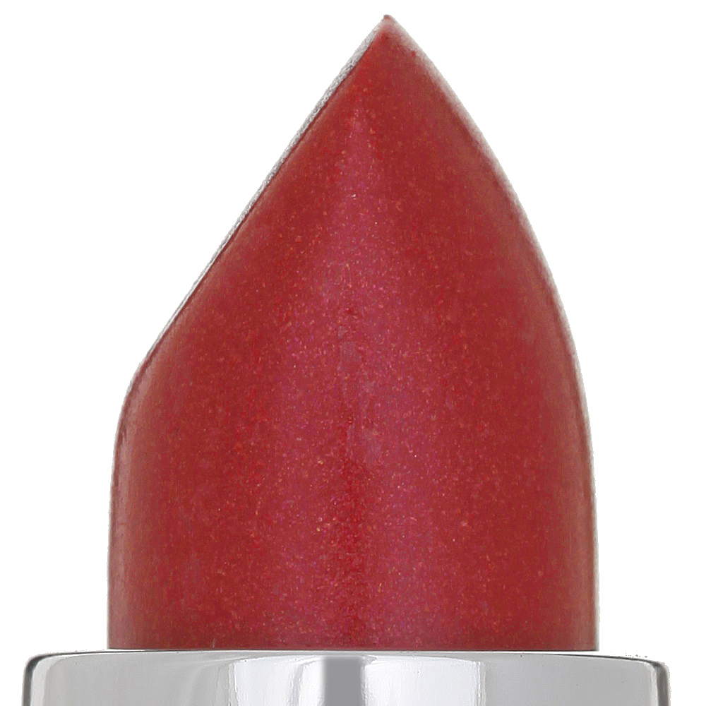 BareFaced Beauty Natural Mineral Lipstick in Dashing. Cruelty free lipstick. Closeup on the lipstick. The shade is a vibrant red.
