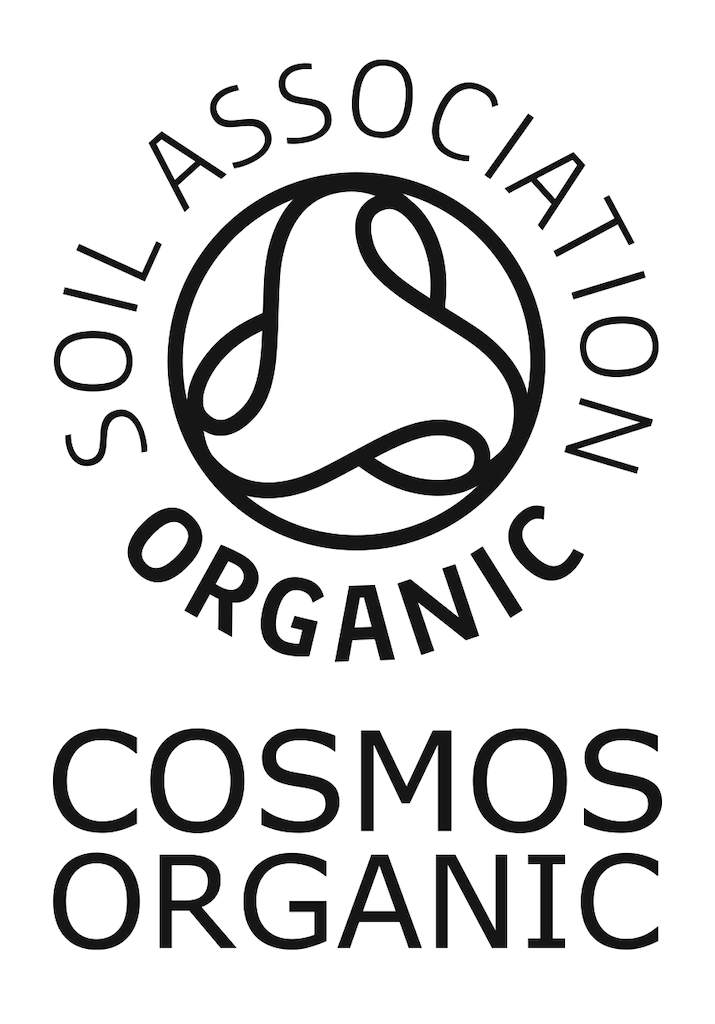 Casa Mencarelli Bellissima Sea Buckthorn Balm certified organic by The Soil Association. Soil Association organic logo in black.