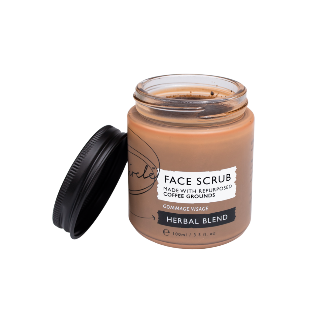 Face Scrub with Coffee & Rosehip Oil - Herbal Blend