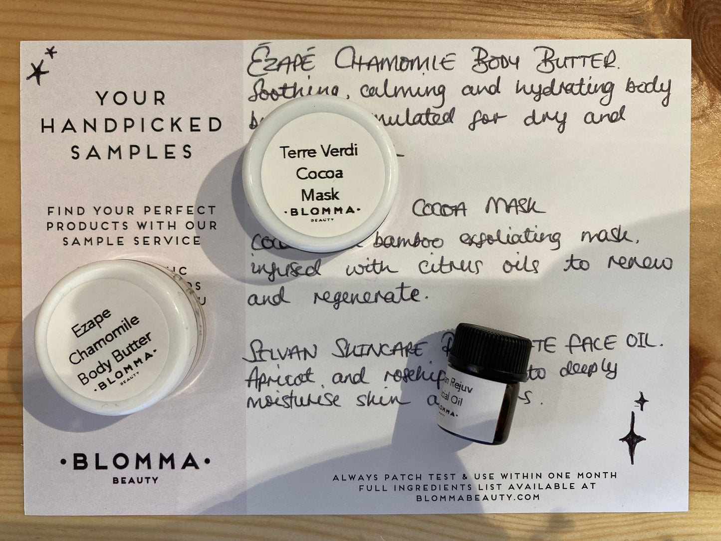 organic beauty samples