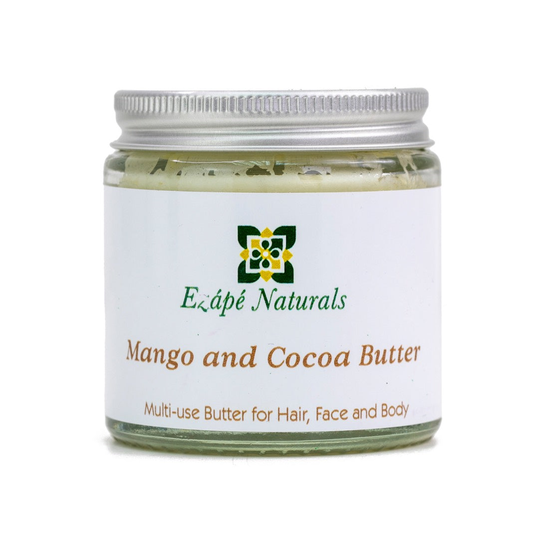 Ezape Naturals Mango and Cocoa Butter in small size. Vegan product for hair and skin.