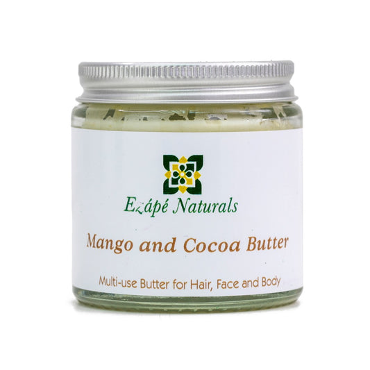 Ezape Naturals Mango and Cocoa Butter in small size. Vegan product for hair and skin.